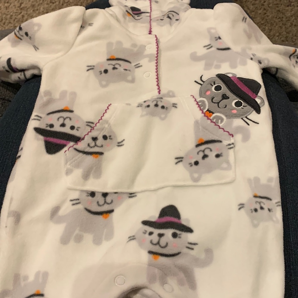 Newborn Halloween One piece flannel